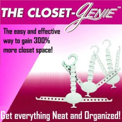 Closet Genie 3 pc set, $12.95