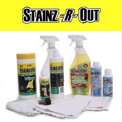 Stainz-R-Out 10 pc Cleanup Kit, Stainz-R-Out is biodegradable and non-toxic. This organically based product is composed primarily of banana extract, and can be used in diluted or concentrated form.