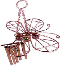 copper wind chimes with marble ornaments